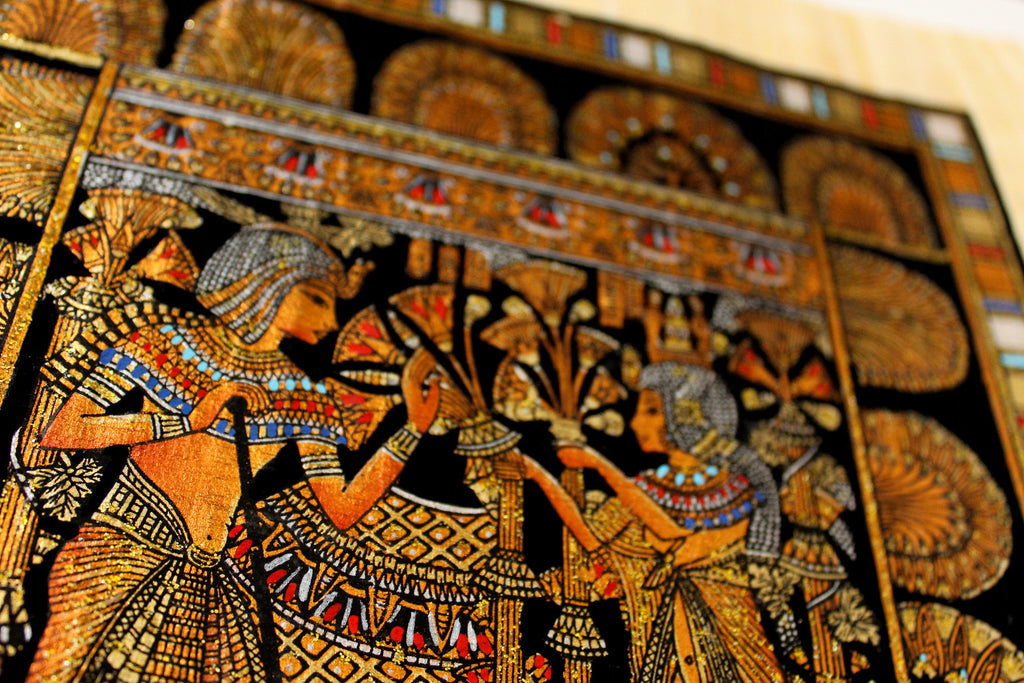 egyptian painting on papyrus