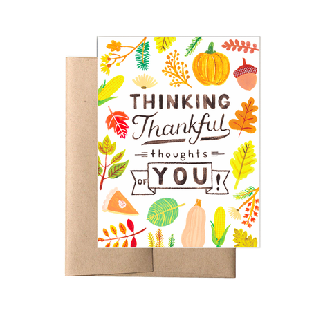 Forage Paper Co 'Thinking Thankful Thoughts of You' card