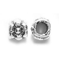 Silver Flower Pewter Dreadlocks Bead