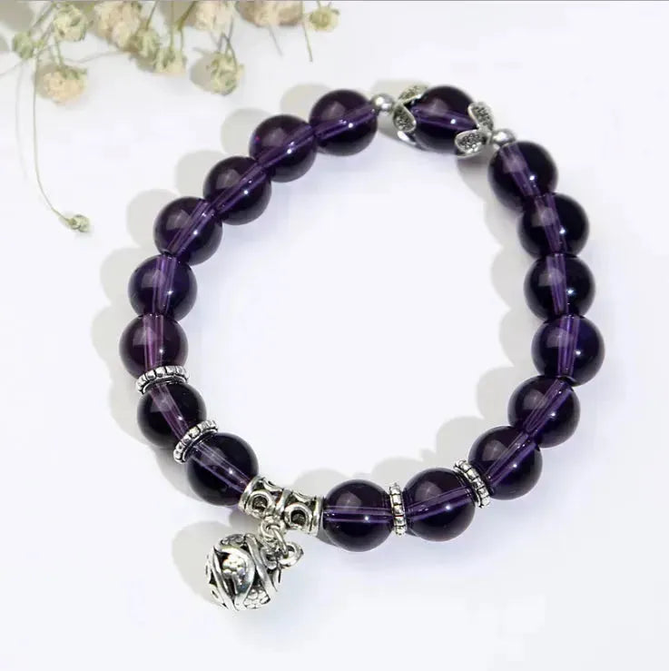 Natural opal beads bracelets crystal fashion women bracelet vintage stainless steel braceletes for women - Aesthetic Haven