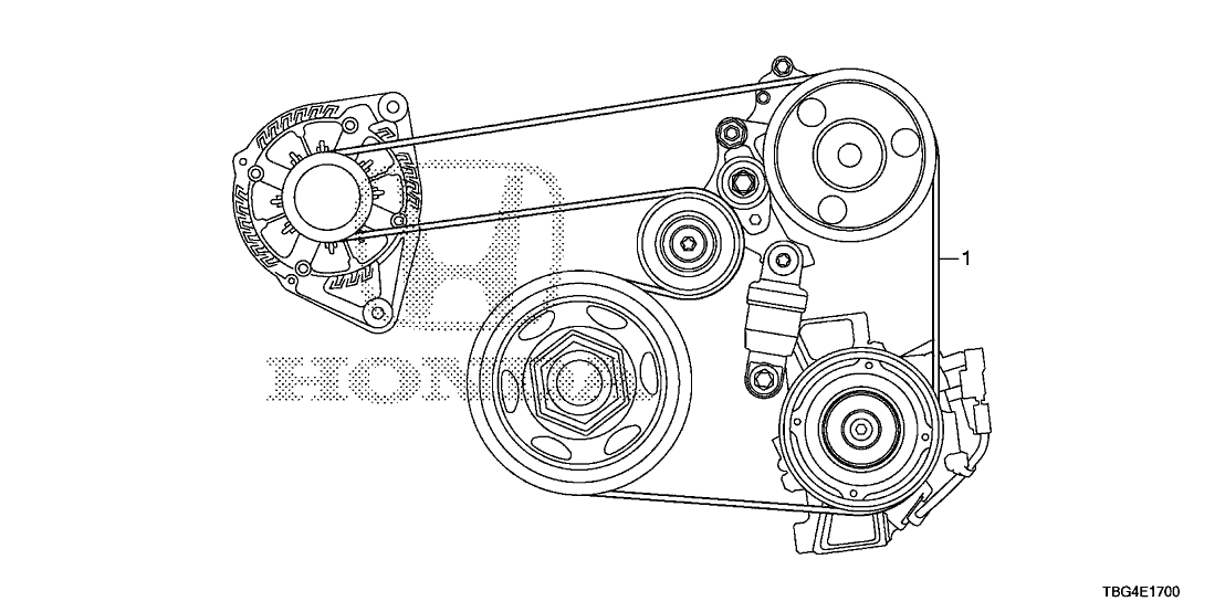 2013 honda civic drive belt diagram