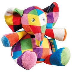 Elmer Elephant baby rattle soft toy
