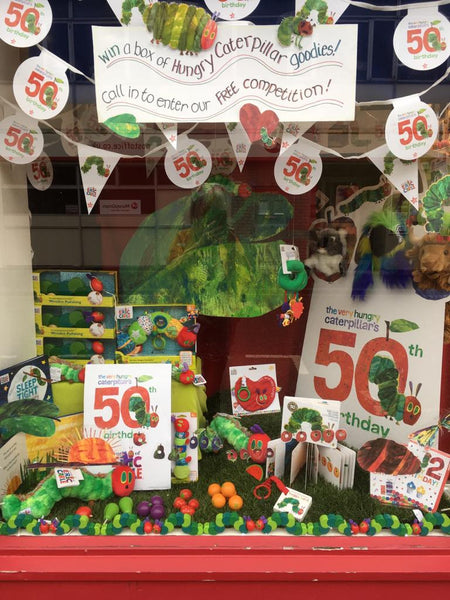 Very Hungry Caterpillar window display 