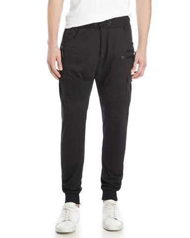 american stitch black cargo moto twill bungee jogger pants