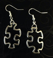 Silver Jigsaw Puzzle Earrings SALE The Missing Piece Puzzle Company