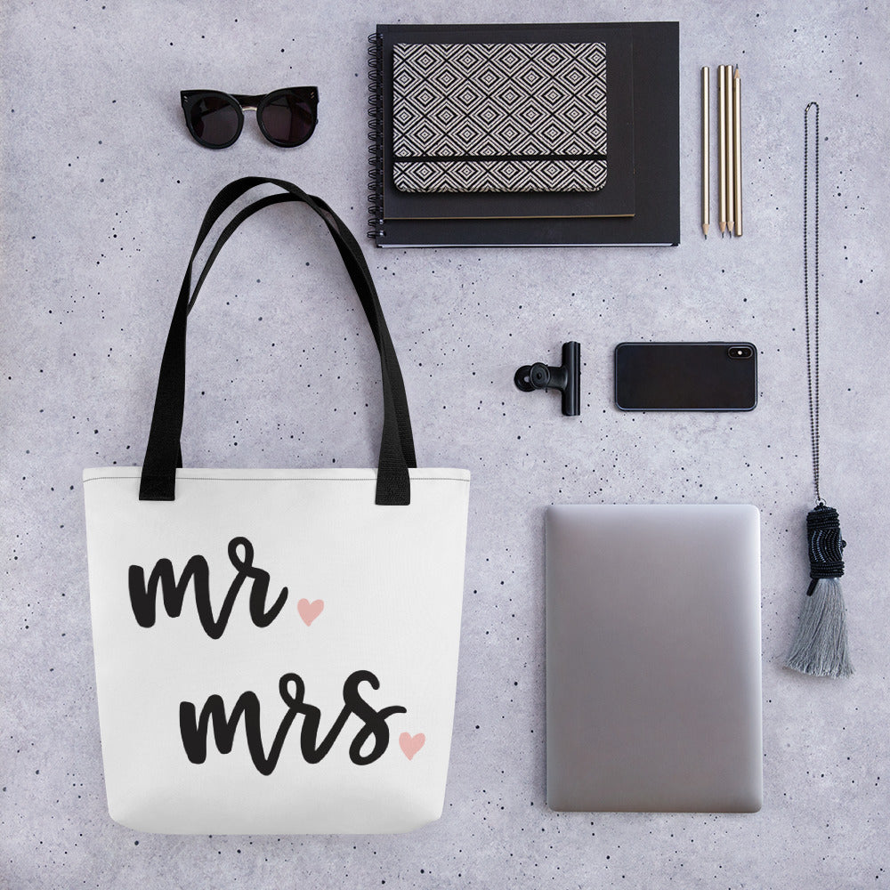 Tote bag = Mr. Mrs.