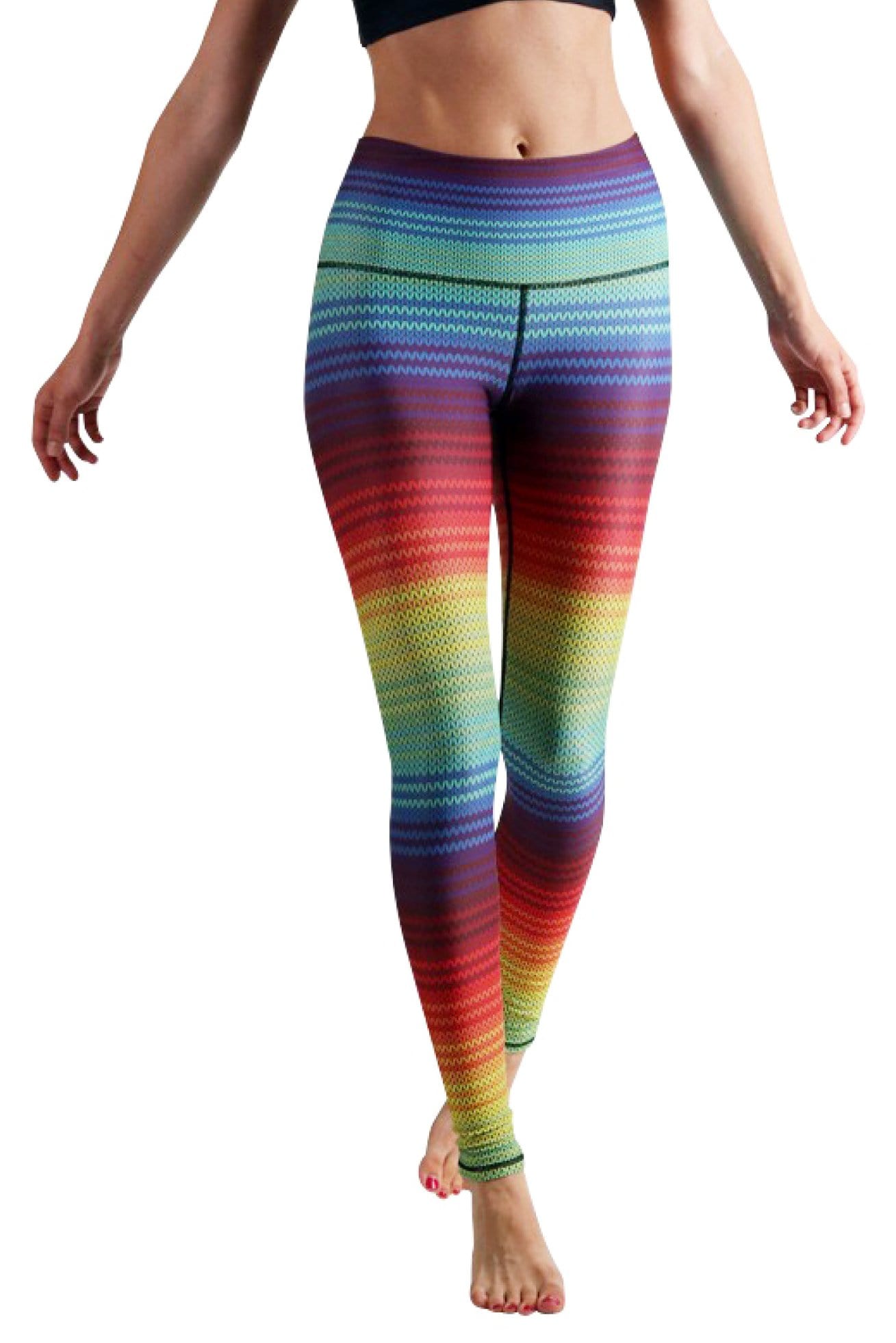 printed yoga capris