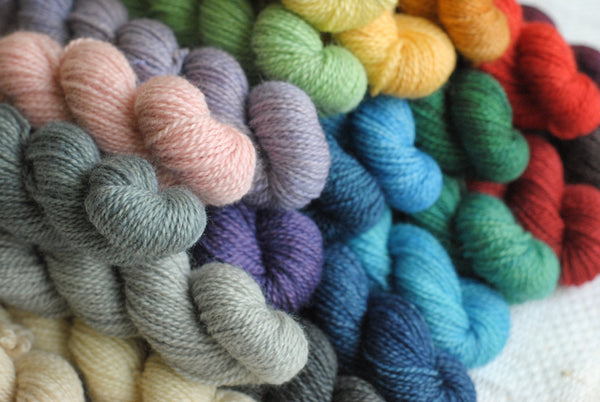 rainbow of mini-skeins