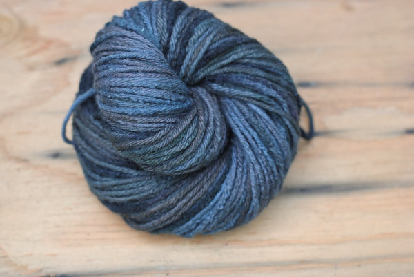 Overdyed indigo yarn