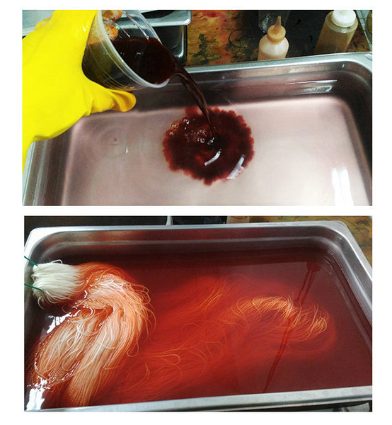 Blood red dye