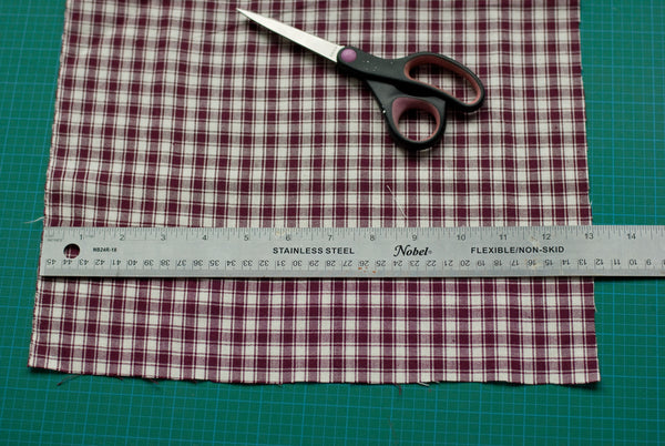 measuring fabric to cut