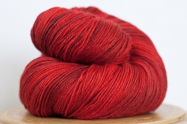 Pizzicato heartbeat hand-dyed sock yarn