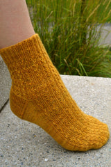 Year of Plenty ankle socks with wheat-like textured pattern