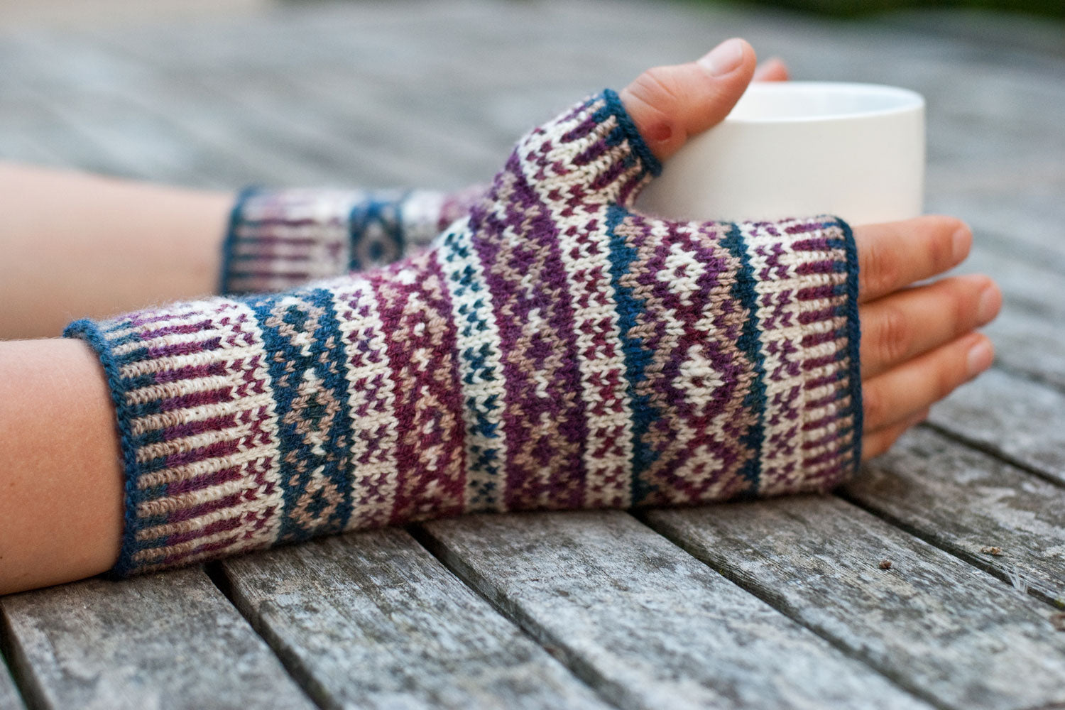 fair isle fingerless gloves knitting patterns