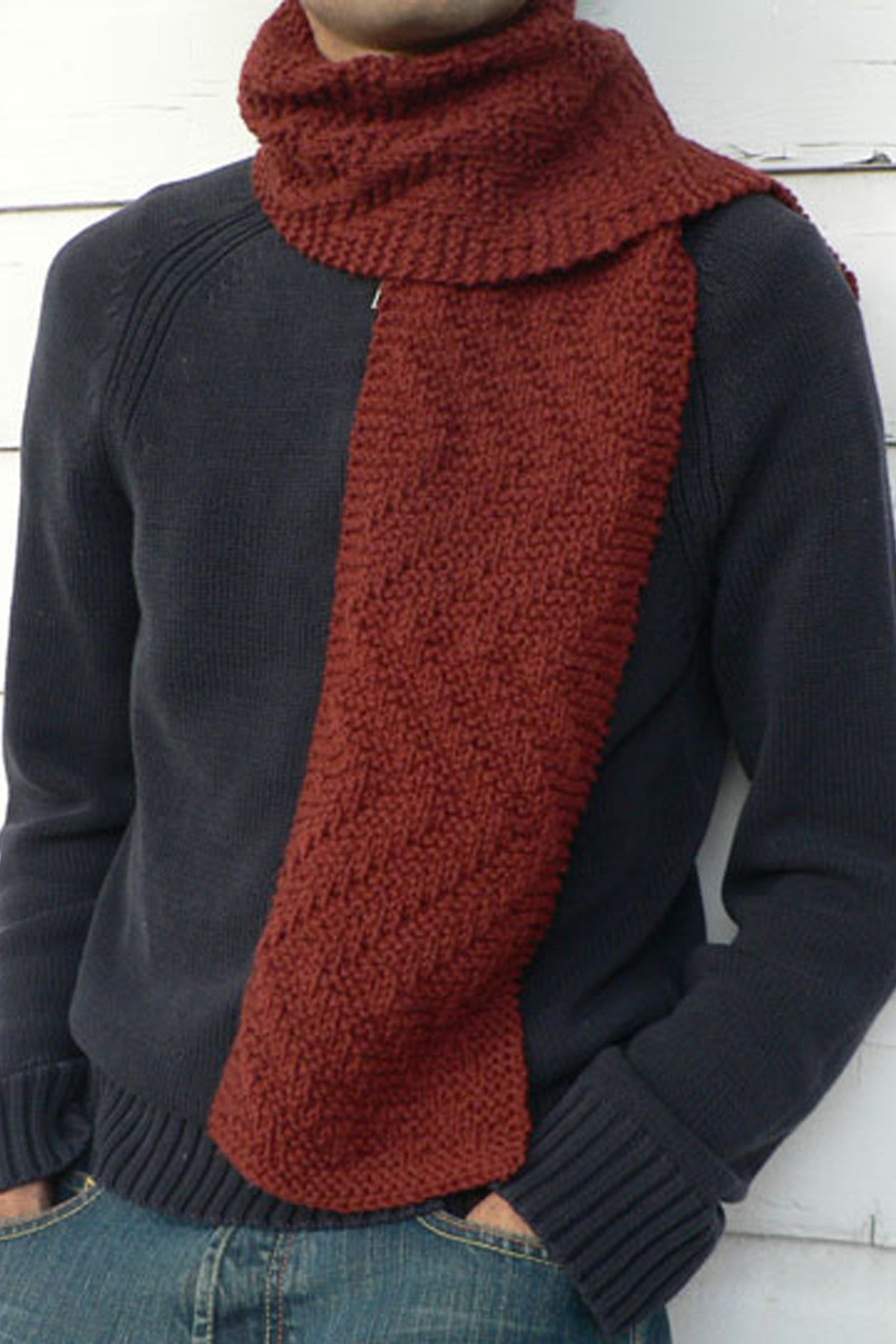 Knitting pattern for mens scarf
