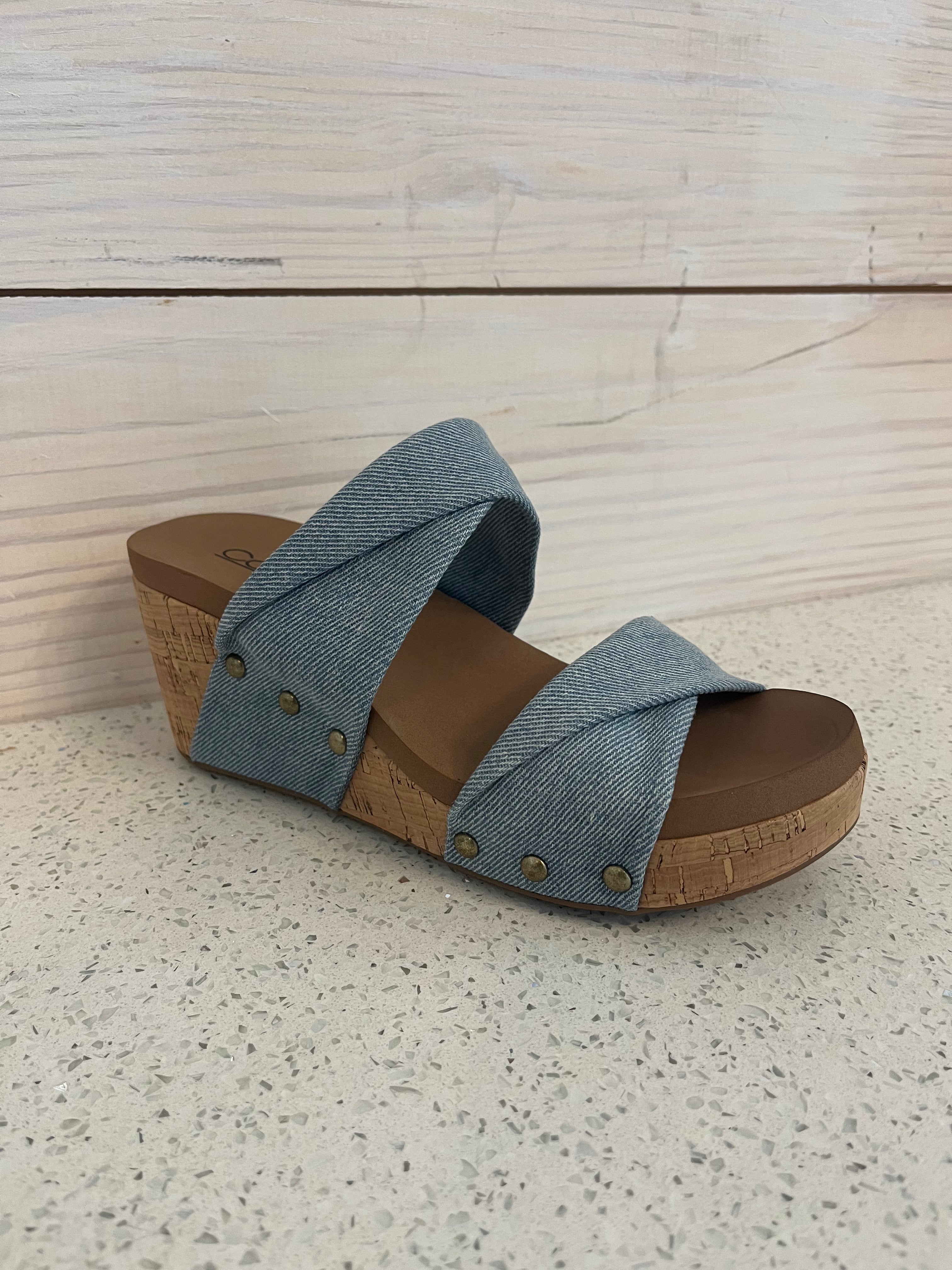 Stranded Denim Wedge