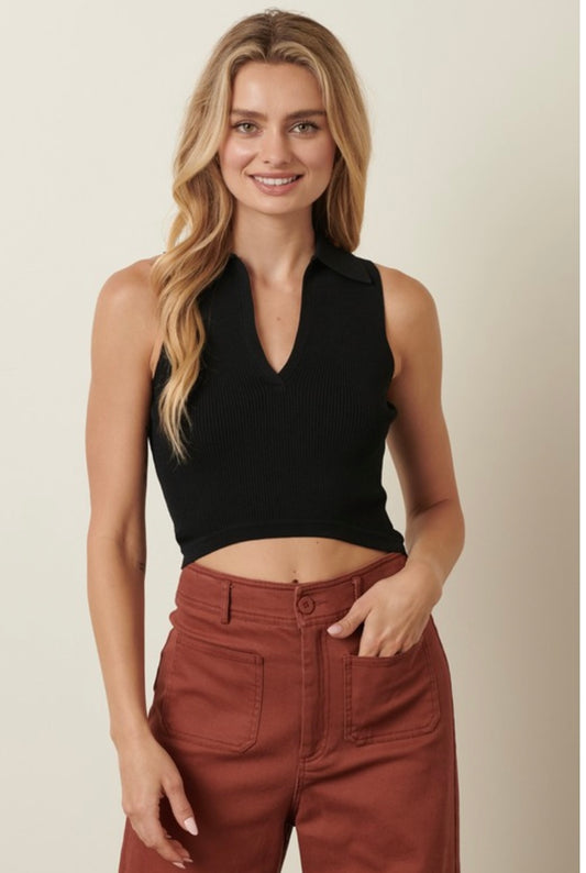 Halara Khaki Cropped Tank – The Flamingo Ranch