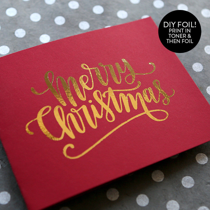 DIY Foil - Merry Christmas A2 Card (Regular No Dots Version) – K Werner Design Shop