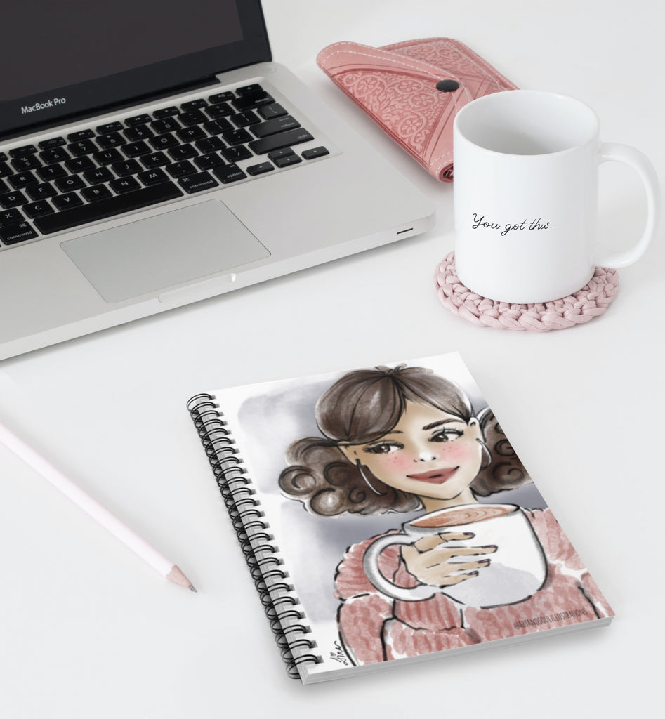 Coffee Lover Fashion Illustrated Journal – Art and Soul Illustrations