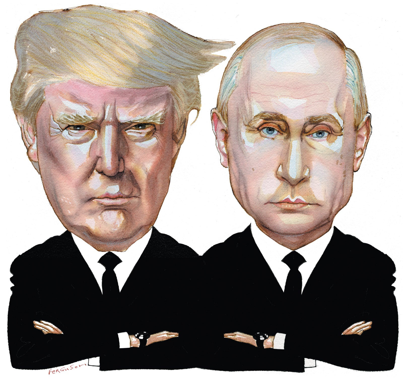 Donald Trump and Vladimir Putin