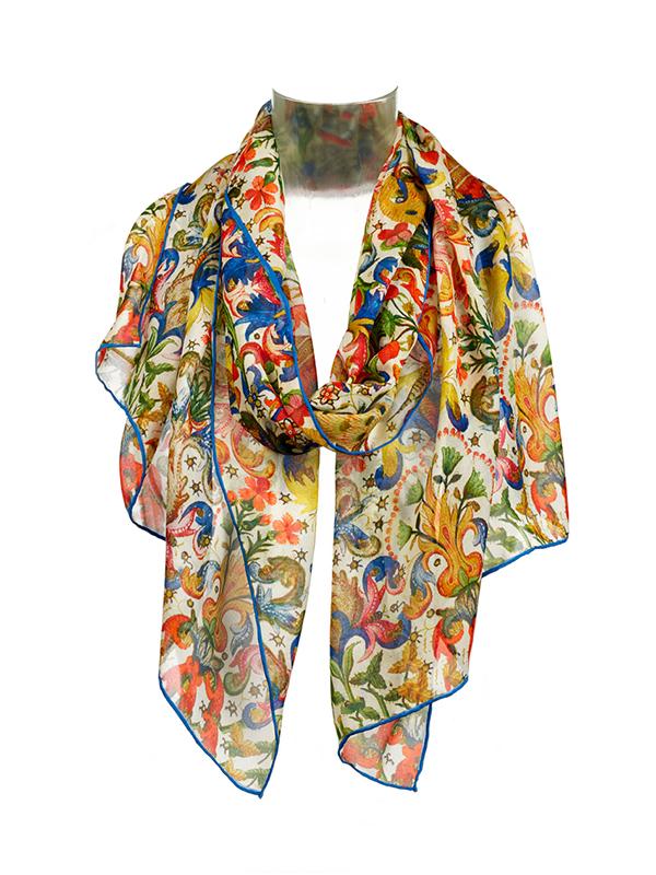 Book of Hours Silk Chiffon Scarf