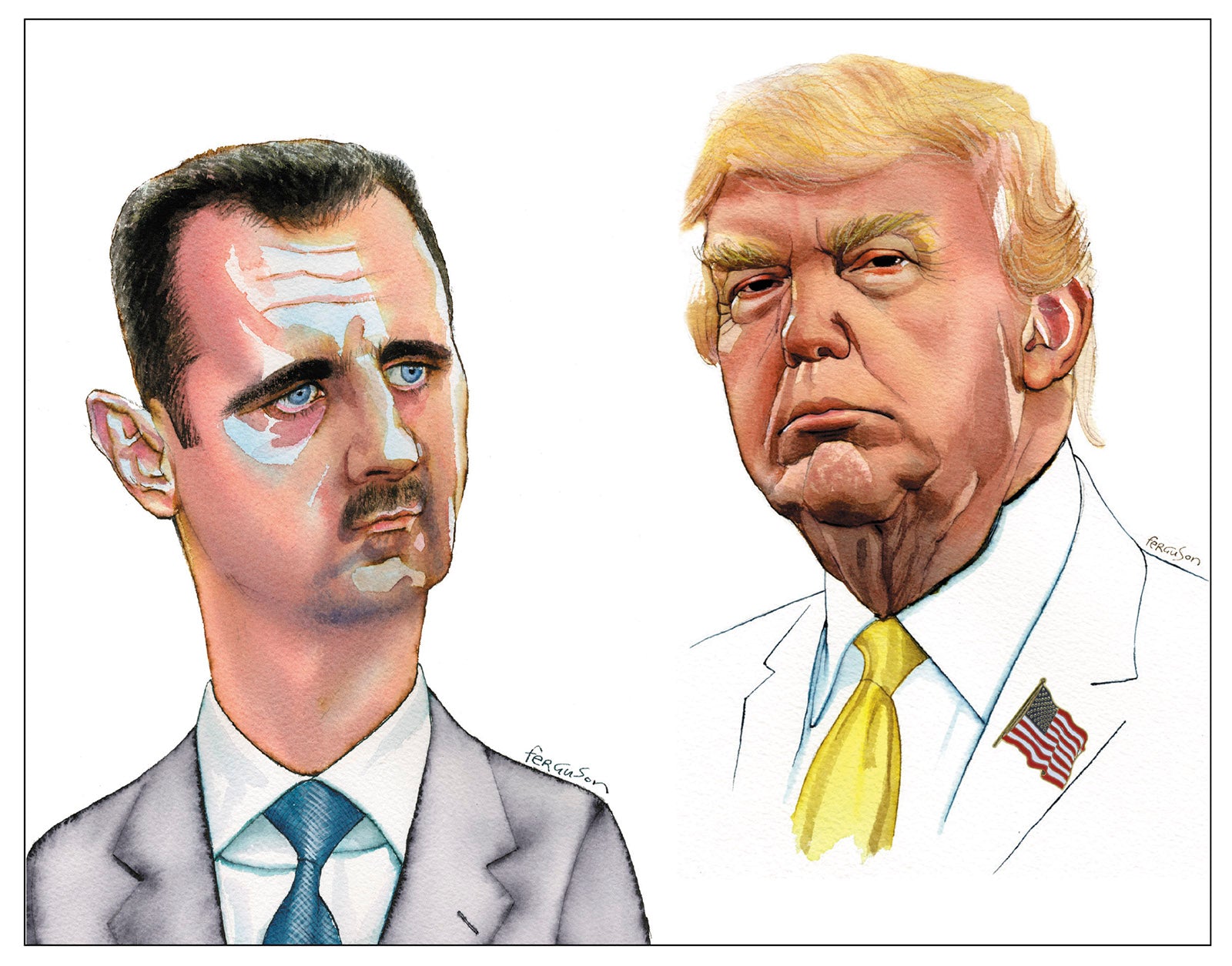 Bashar al-Assad and Donald Trump