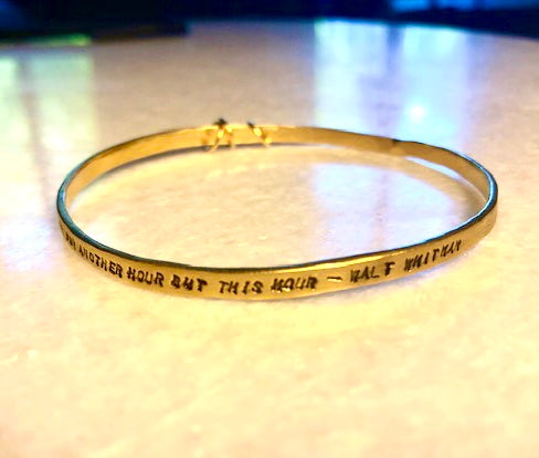 Walt Whitman Gold Happiness Bracelet