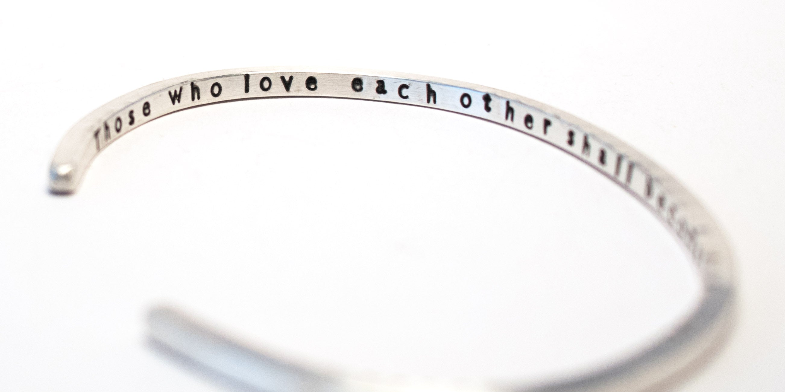 “Those who love each other” Sterling Silver Cuff Bracelet