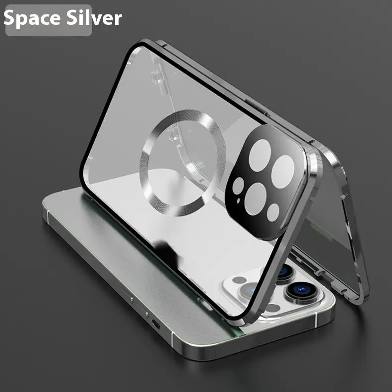 Magsafe Magnetic King Phone Case with Buckle in Black Silver Gold
