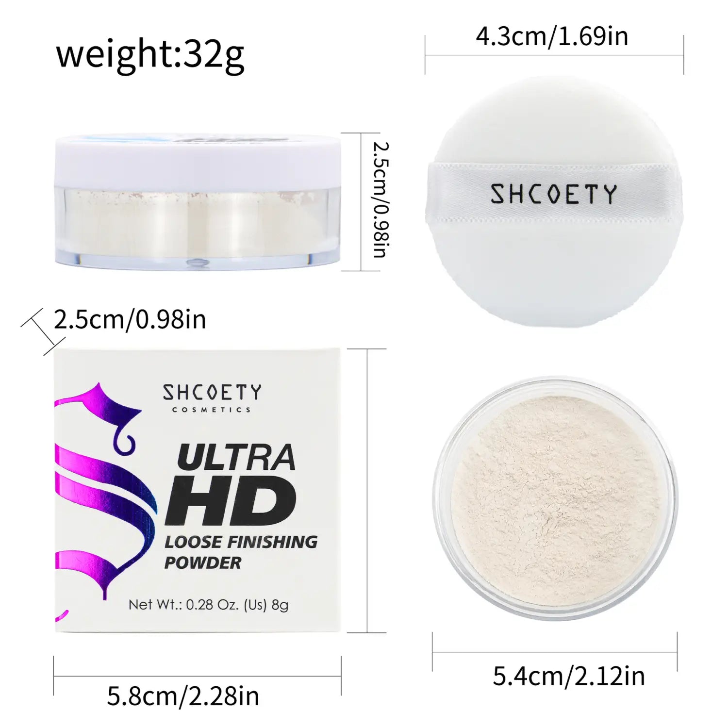 Translucent Setting Face Powder for All Skin Types Matte Finish 8g
