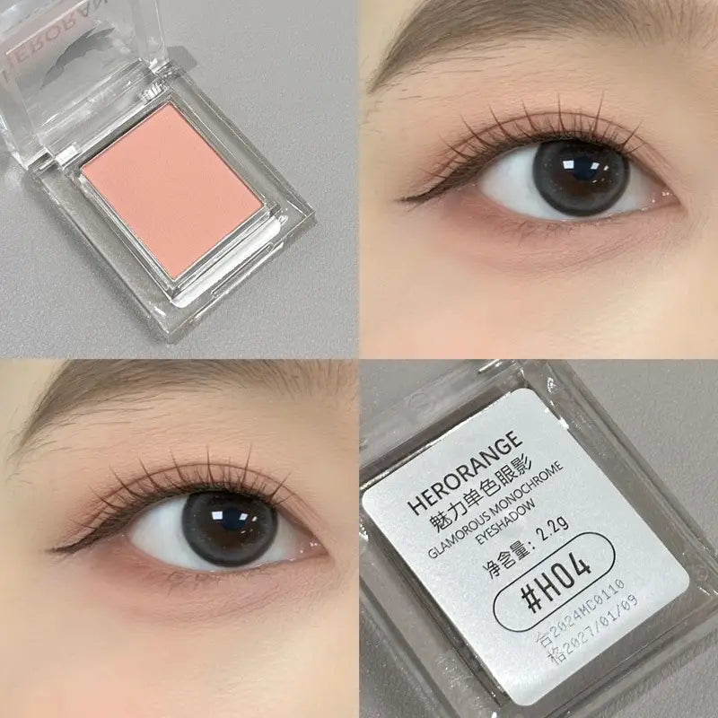 Herorange Charm Monochrome Eyeshadow Palette in Low Saturation Shimmer and Universal Colors