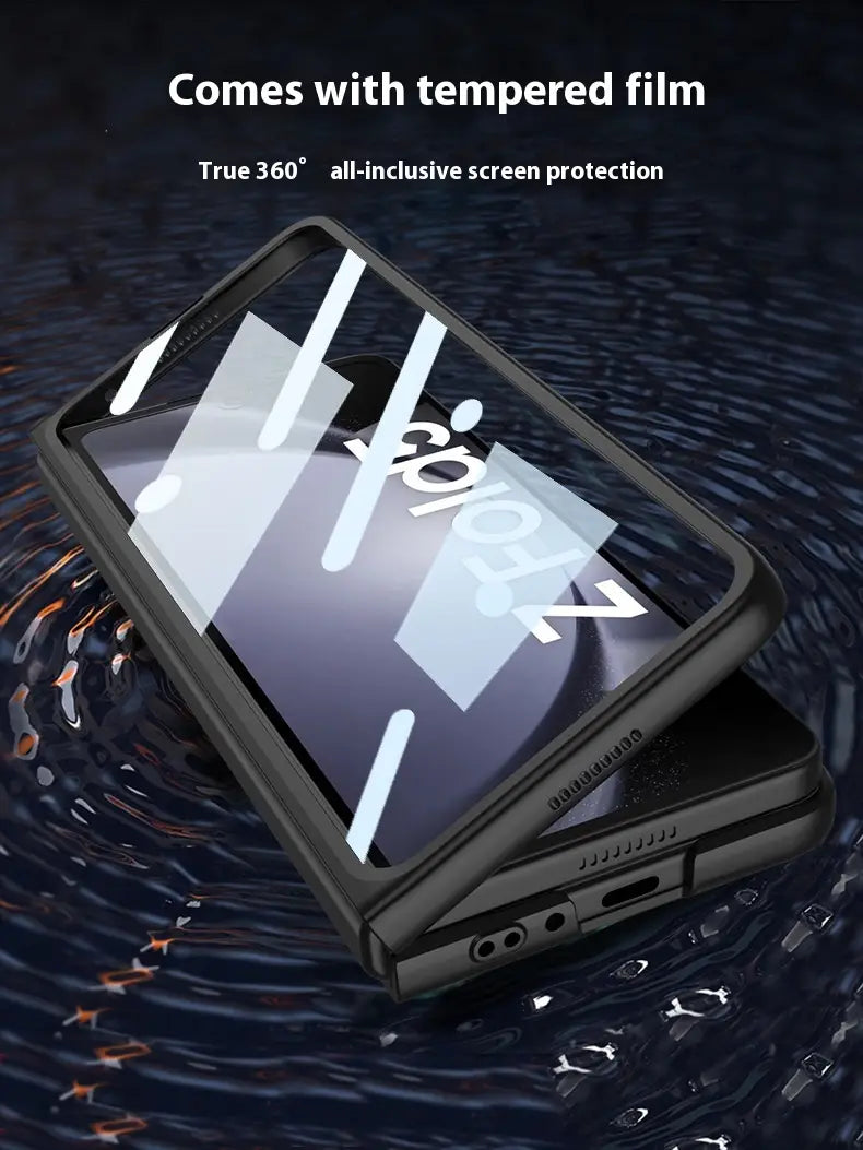 Fol5 Phone Case with Square Rotating Design and Fastened Ring Options