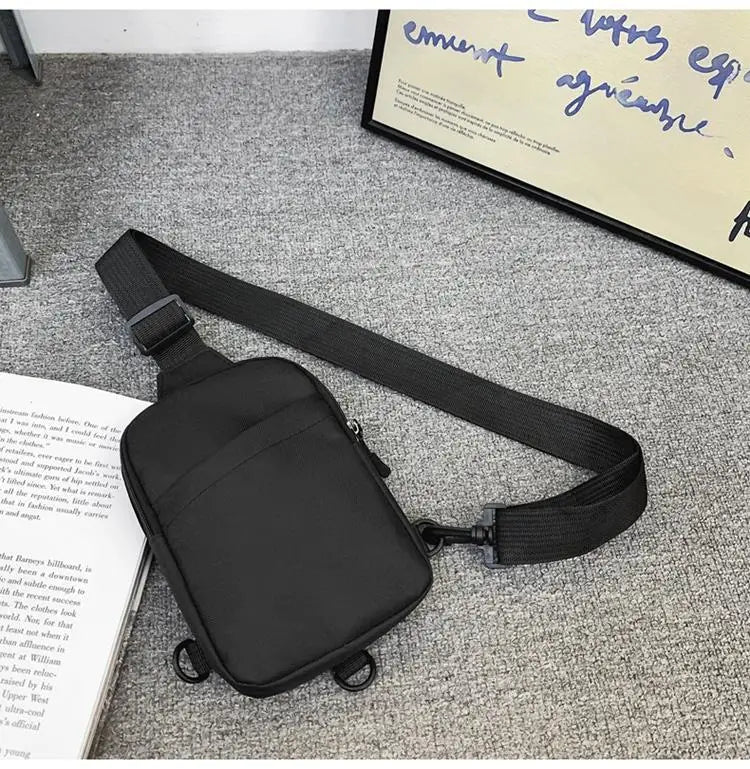 Casual Simple Fashion Shoulder Bag with Nylon Lining and Multiple Pockets