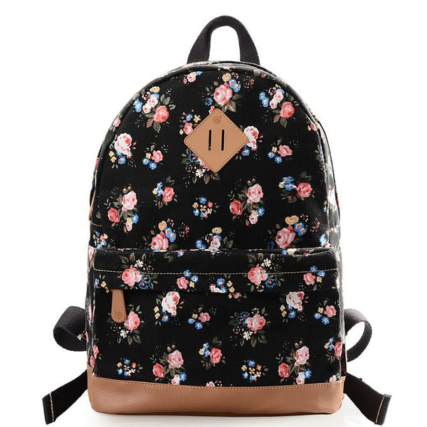 Black Fashion Casual Preppy Style Backpack – Crystalline
