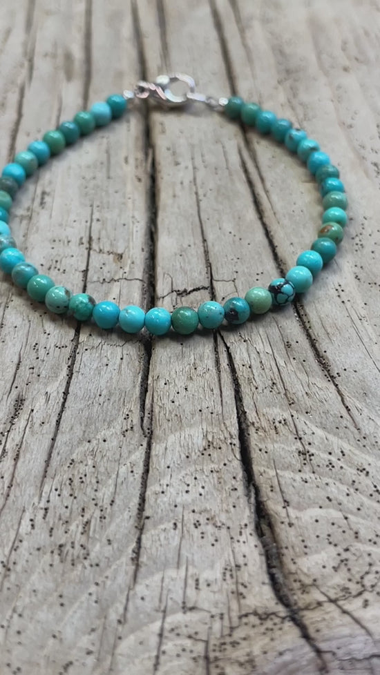 Genuine 4mm Hubei Turquoise Bead Necklace – Kathy Bankston