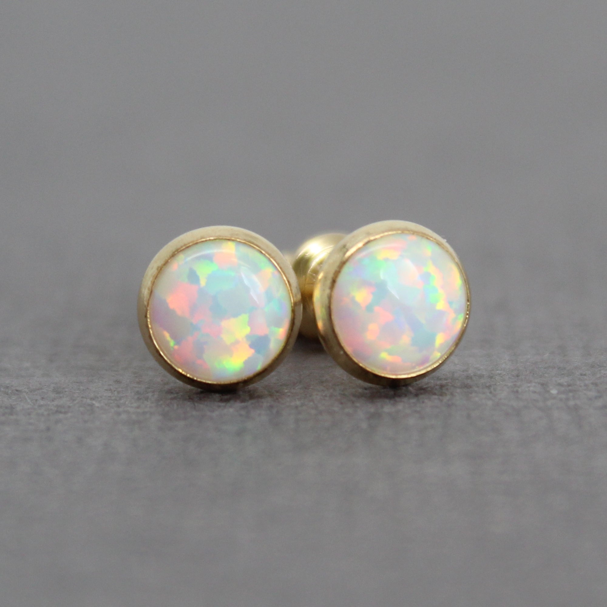 Opal Stud Earrings, 6mm in Sterling Silver or 14k Gold FIll – Kathy ...