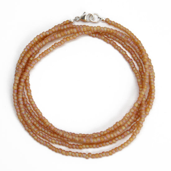 Multi Color Seed Bead Necklace, Hippy Love Beads, Thin 1.5mm Single St –  Kathy Bankston