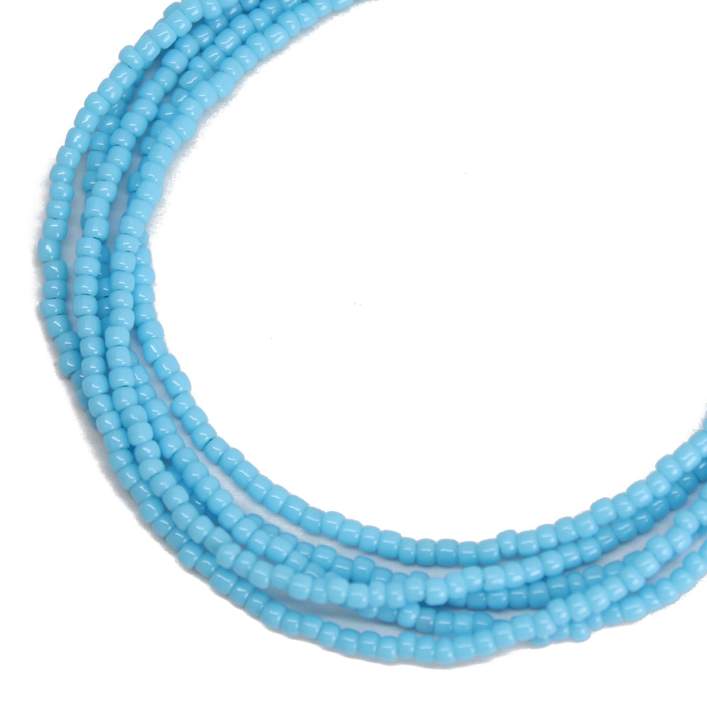 Turquoise Seed Bead Necklace Matte Finish, Thin 1.5mm Single Strand – Kathy  Bankston