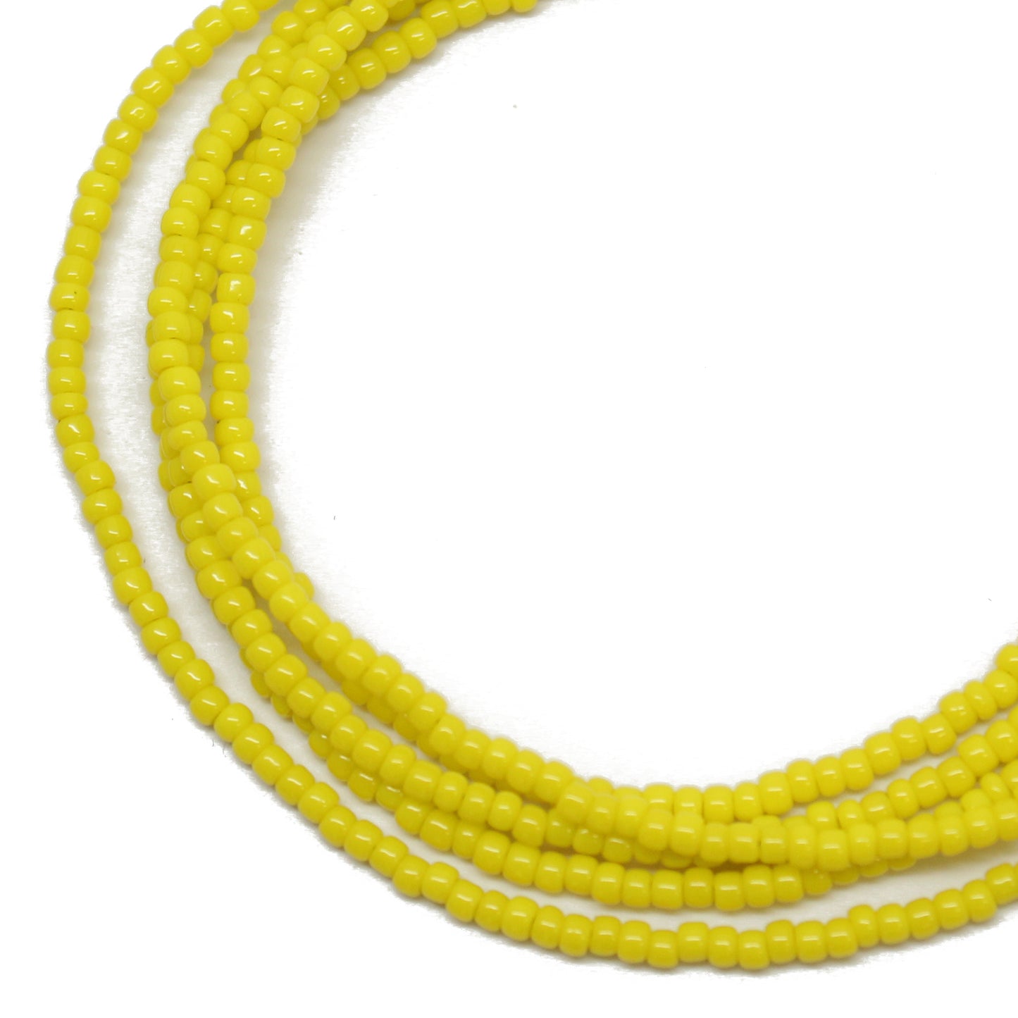 Long yellow shop beaded necklace