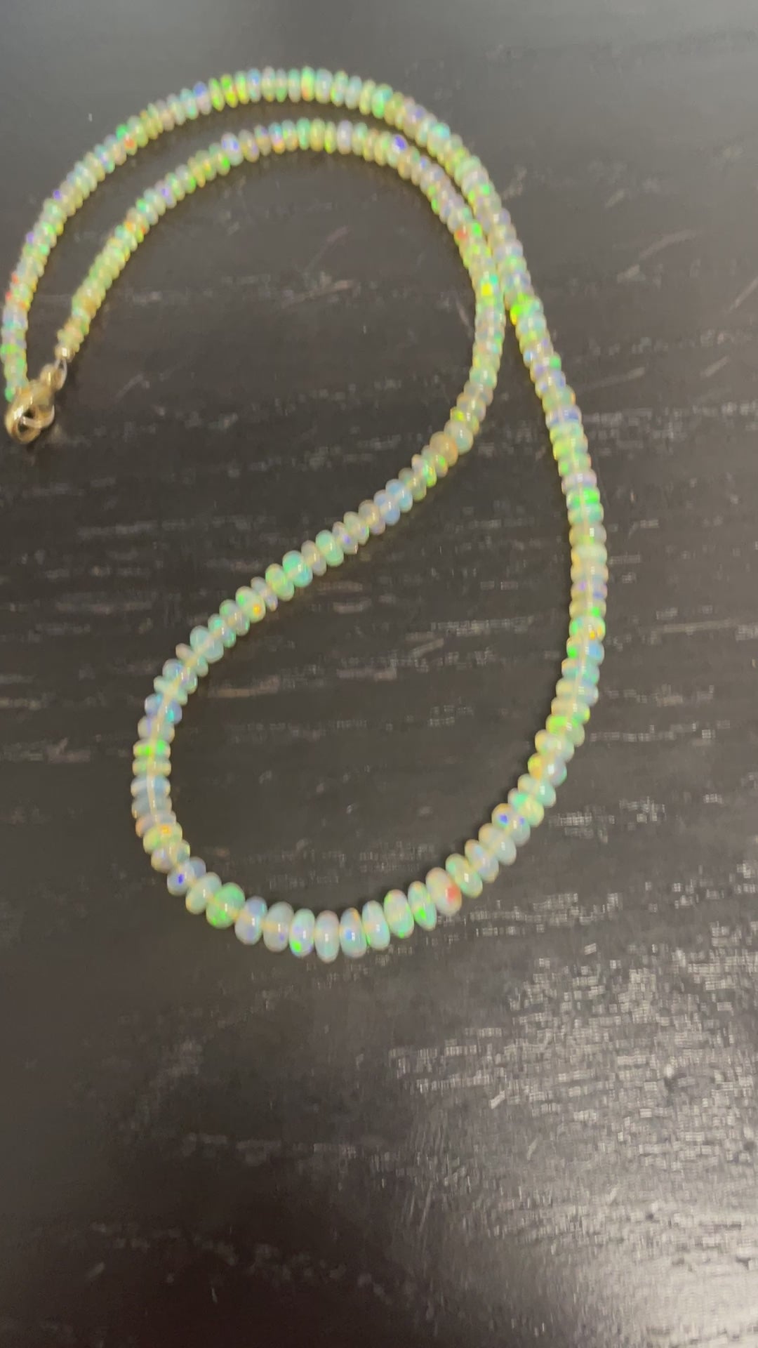 147.45 Crts Natural Welo Dyed Blue Opal Beads Necklace 230 by gemssafari on Jewelry Auctioned