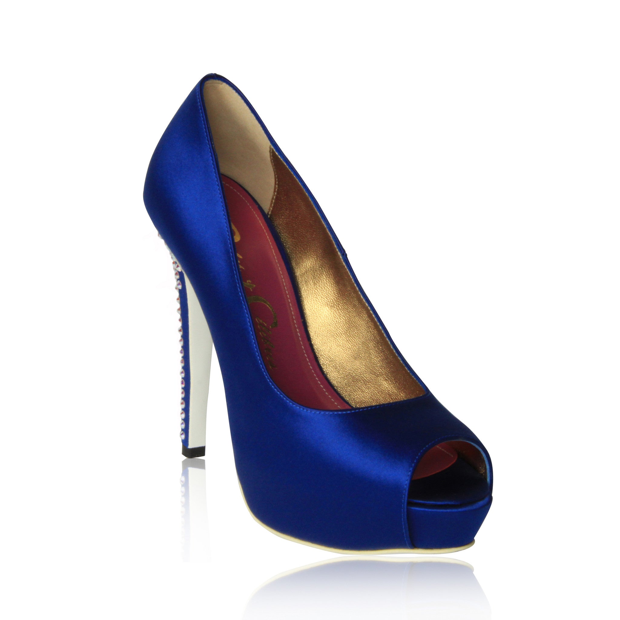 Blue Satin Platform Pumps – Riches et Célèbres