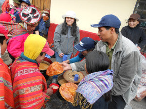 Everyone gets a big bread roll to eat too!