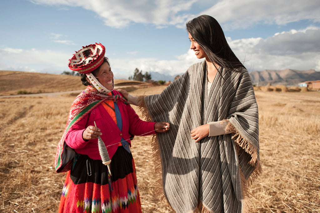 peruvian artisans alpaca ruana