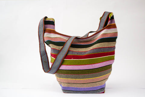 Striped shoulder bag, Fair Trade Peruvian shoulder bags