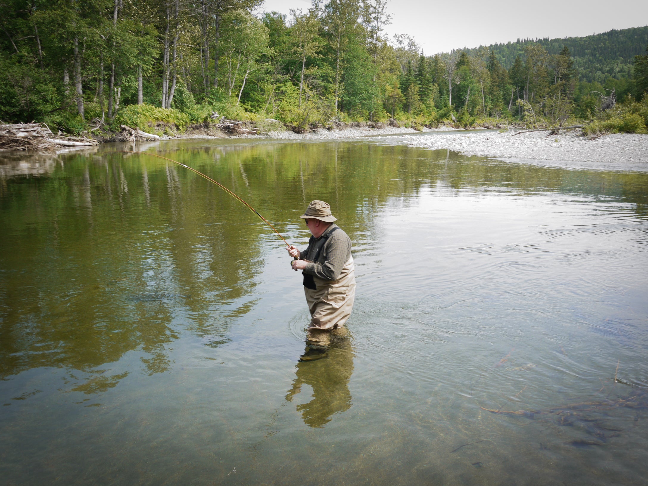 Marc Aroner with a Gaspe Atlantic Salmon