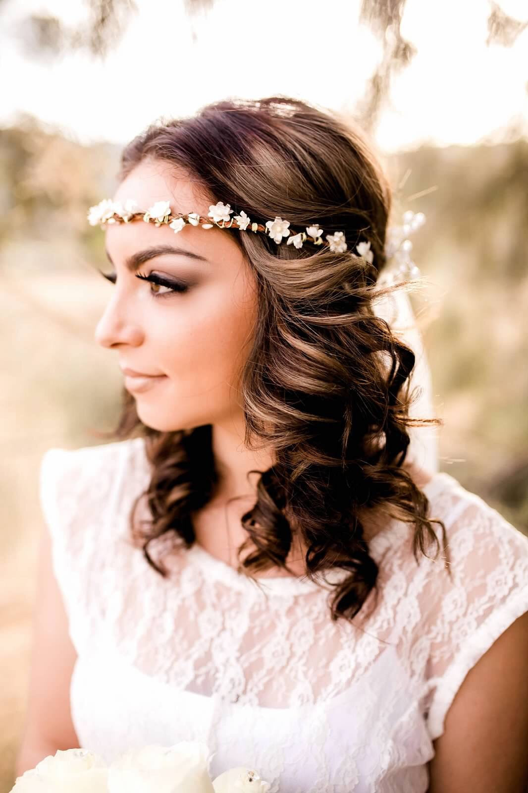 rustic flower headband