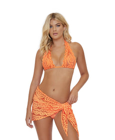 Orange Crush Mini Lace Sarong