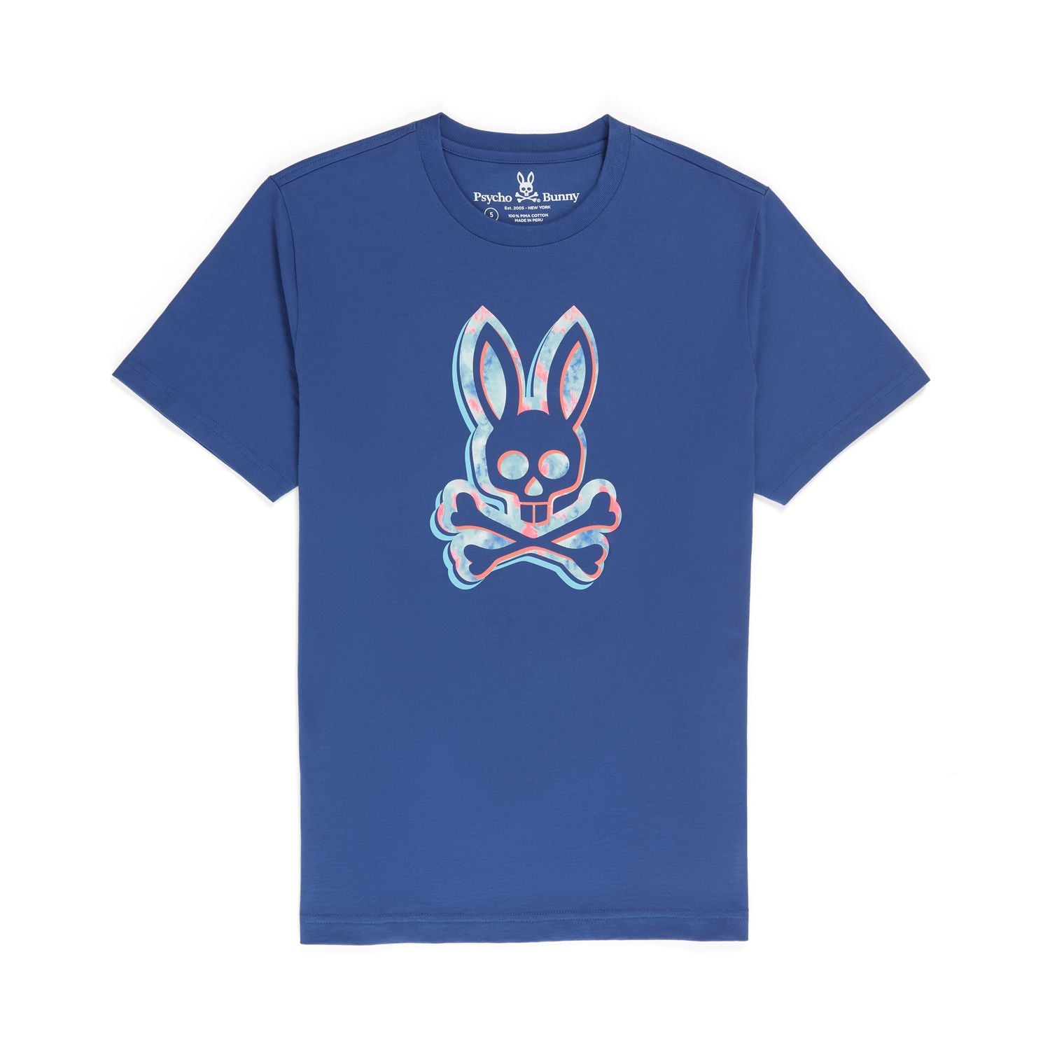 Psycho Bunny Mens Meyer Bunny Graphic Tee - Nile Blue - Graphic Tee