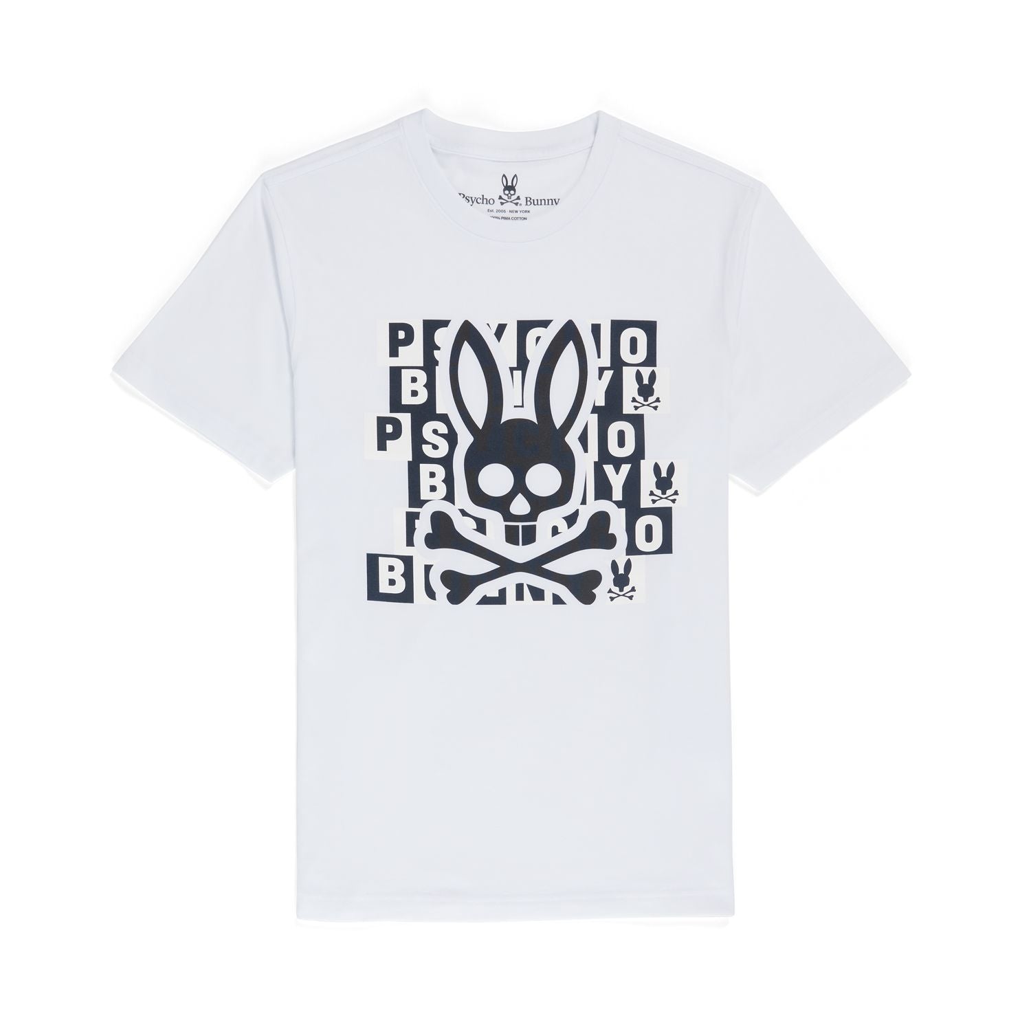 Psycho Bunny Mens Hamming Bunny Graphic Tee - White - Graphic Tee