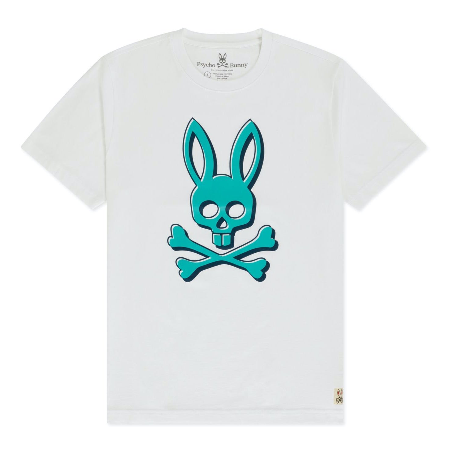 Psycho Bunny Howgate Tee in White - Graphic Tee